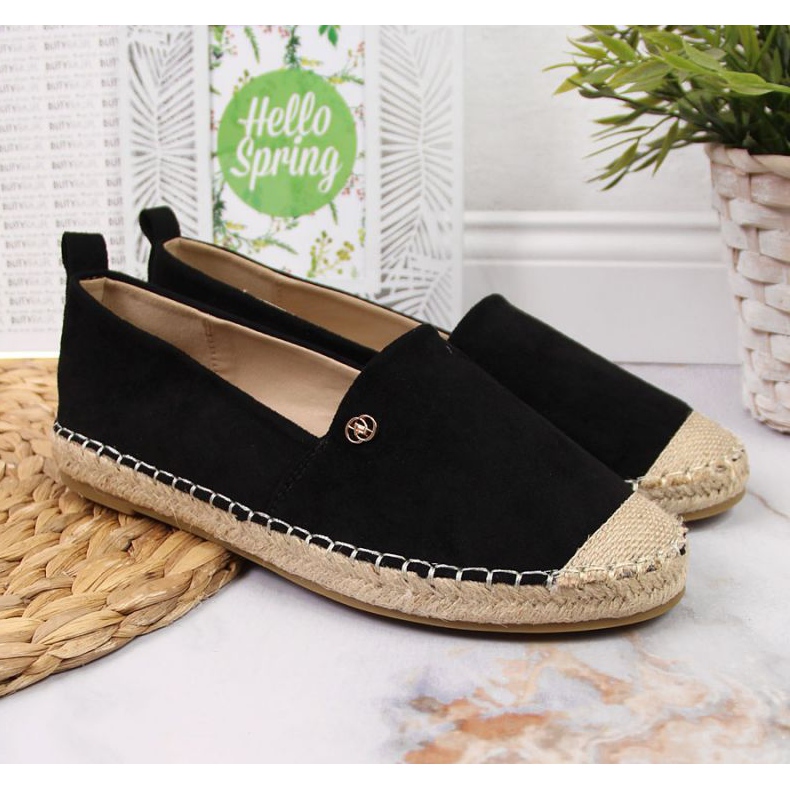Espadrillos slip on eVento W EVE345A svart 2