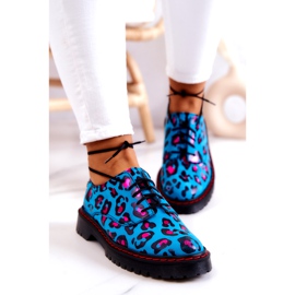 Dam Oxfords Maciejka 04087-47 Läderskor Blå mångfärgad 3