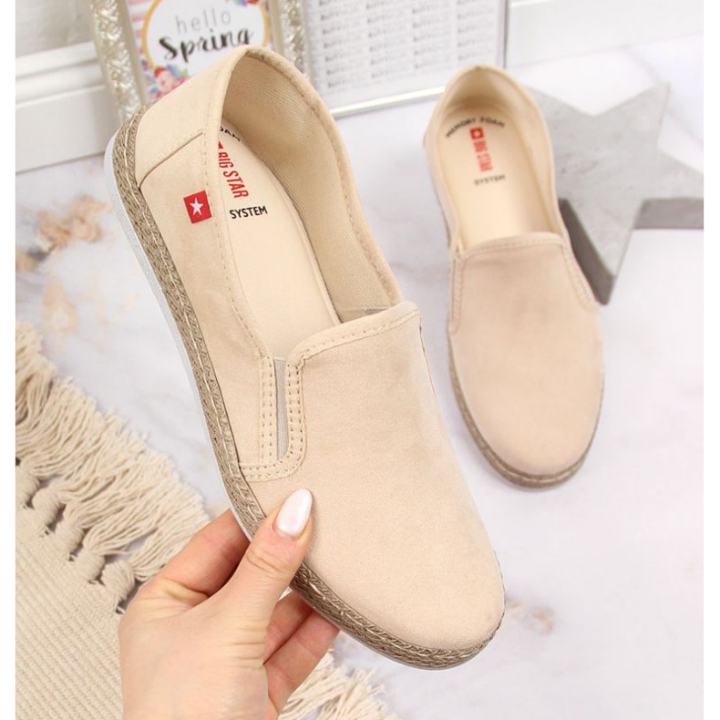 Ta på dig Big Star W JJ276001 beige espadrillor 1