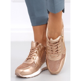 Champagne wedge sneakers Bene Champagne rosa gyllene 2