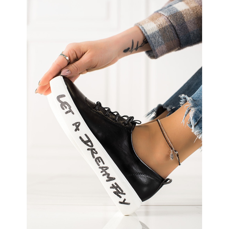 Goodin Sneakers med ekologiskt lädermode svart 1