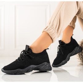 TRENDI Textil sportskor svart 1