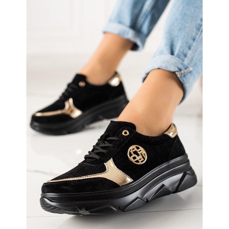 Filippo Läderskor på plattformen svart 2