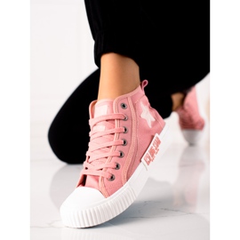 High-top Sneakers för damer Big Star JJ274382 rosa 2