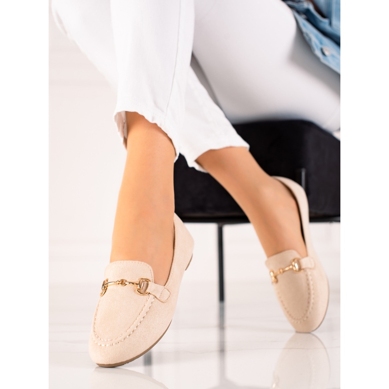 Beige snygga VINCEZA loafers 2