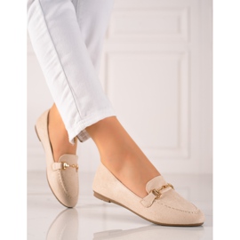 Beige snygga VINCEZA loafers 1