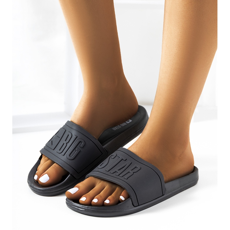 Svarta Big Star DD274A271 tofflor för kvinnor 1