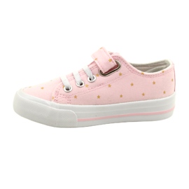 Sneakers med kardborre Silver Atletico Stars WY21383 Rosa gyllene 1