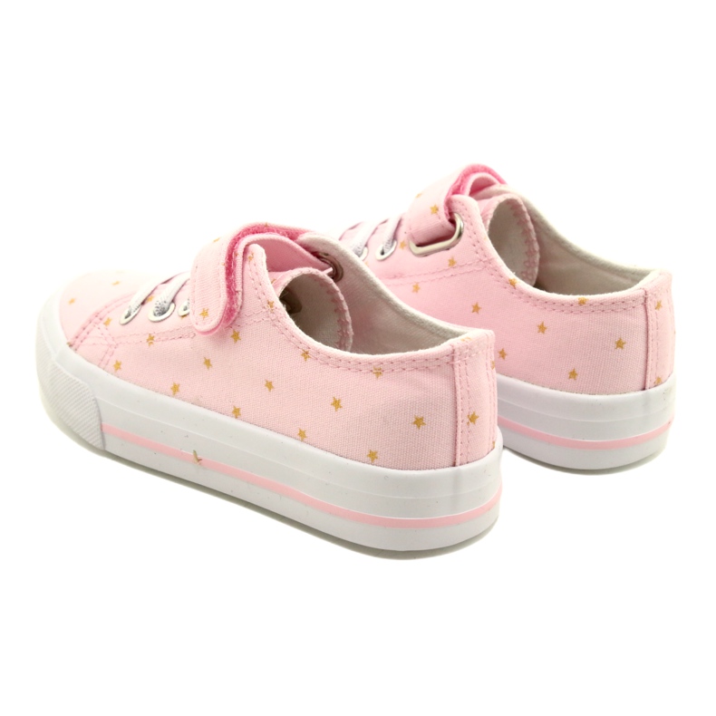 Sneakers med kardborre Silver Atletico Stars WY21383 Rosa gyllene 5
