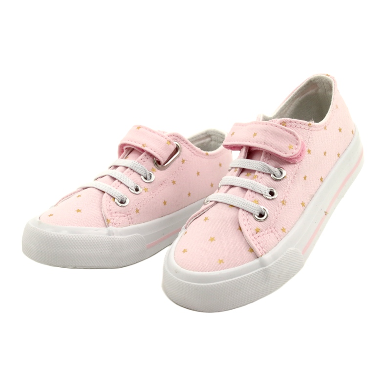 Sneakers med kardborre Silver Atletico Stars WY21383 Rosa gyllene 2
