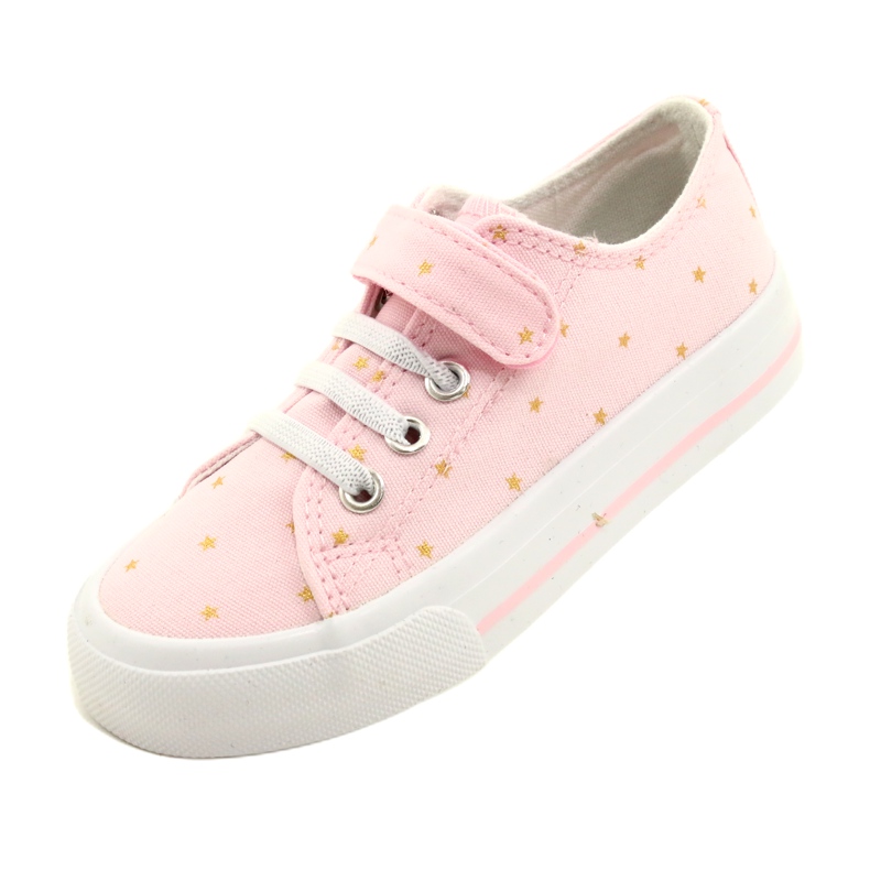 Sneakers med kardborre Silver Atletico Stars WY21383 Rosa gyllene 3