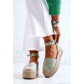 FB2 Gröna Lillian Espadrilles sandaler med strålar 7