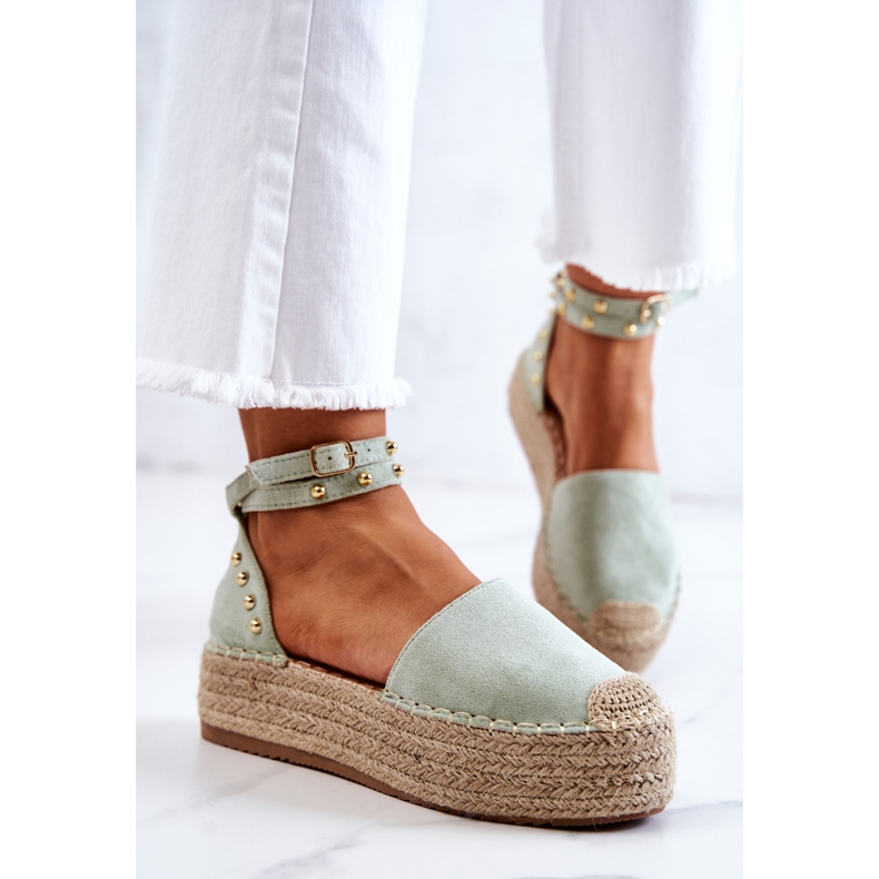 FB2 Gröna Lillian Espadrilles sandaler med strålar 2
