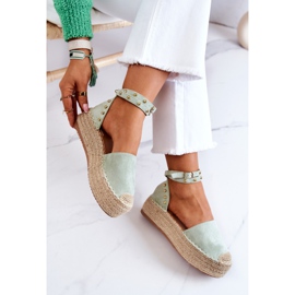 FB2 Gröna Lillian Espadrilles sandaler med strålar 5