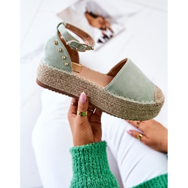 FB2 Gröna Lillian Espadrilles sandaler med strålar 6