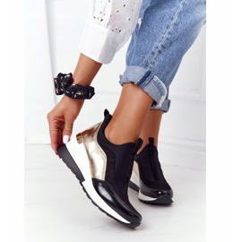 Evento wedge sneakers 21PB35-4000 svart gyllene 1