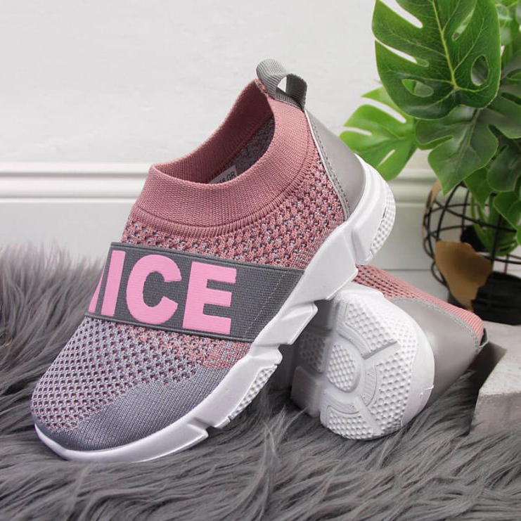 McKeylor Jr JAN94A strumpor sportskor rosa grå 2