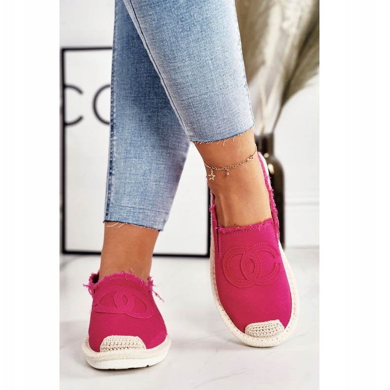 PS1 Klassisk dam Espadrilles Fuchsia Flaure rosa 3