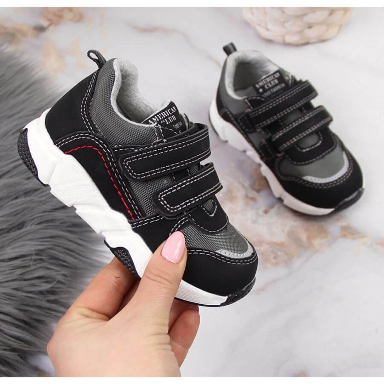 American Club Jr AM876A sportskor svart 1