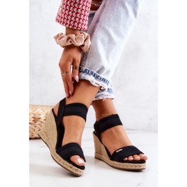 Damsandaler On Wedge Big Star JJ274976 Svart 2