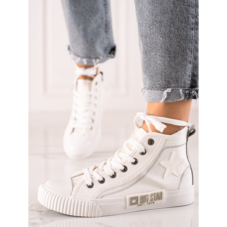 High-top Sneakers för damer Big Star JJ274379 vit 1