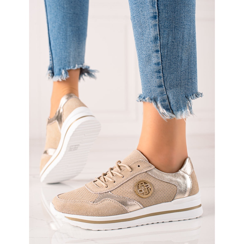 Filippo Beige läder sneakers 2