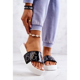 Gummitofflor för kvinnor Big Star JJ274A276 Vit och svart 1