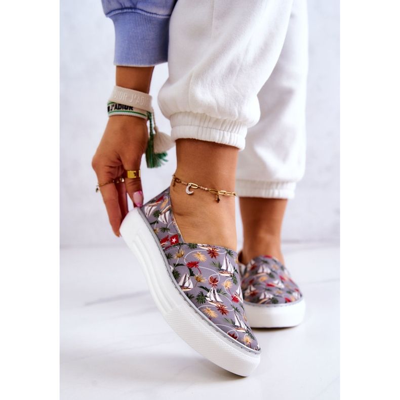 Damsneakers Slip On Memory Foam Big Star JJ276015 Grå 1