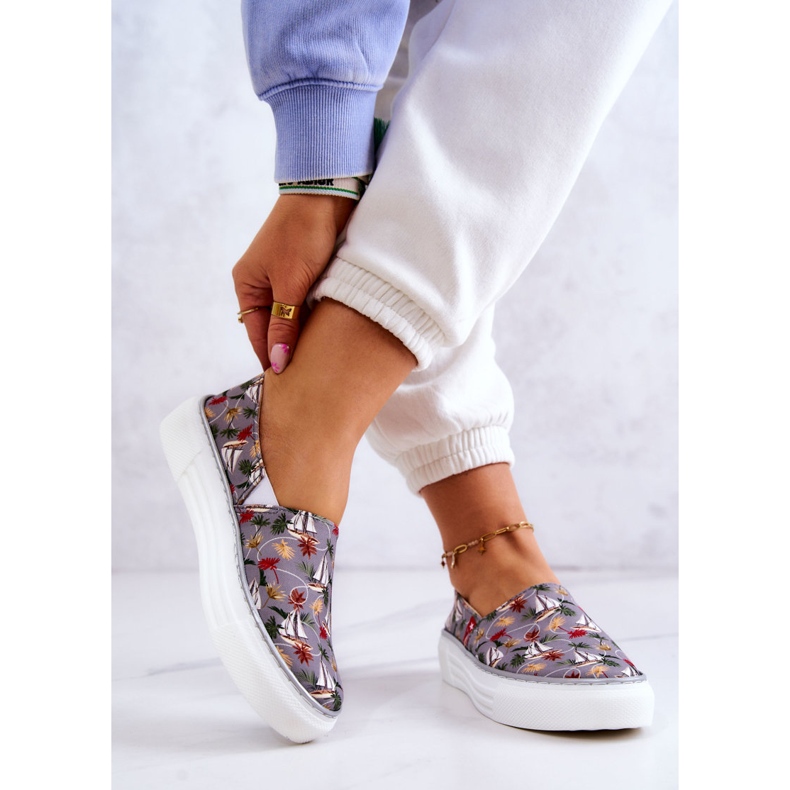 Damsneakers Slip On Memory Foam Big Star JJ276015 Grå 2