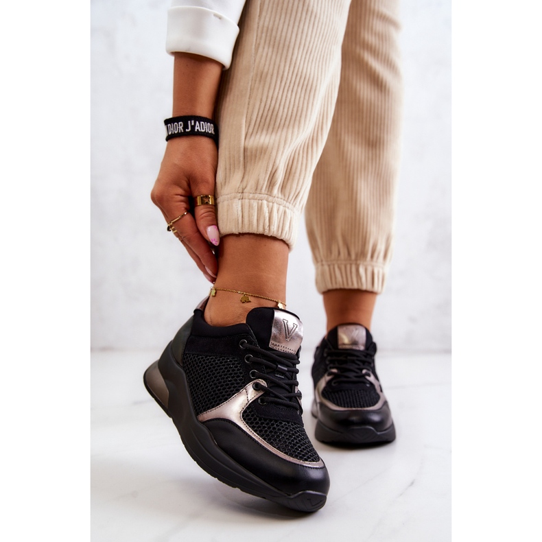 Vinceza Fashionabla sportskor dam sneakers svart Danielle 2