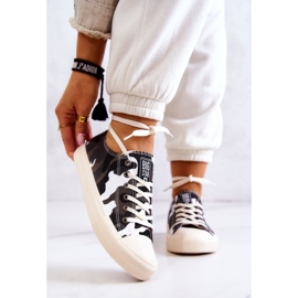 Dammaterial Sneakers Camo Big Star JJ274237 Vit-Grå 1