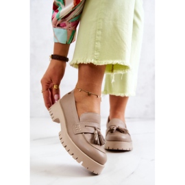 Skinnskor dam Fringes Maciejka 05497-04 Beige 2