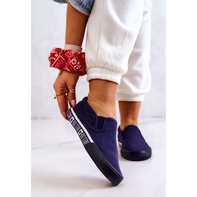 Dam Sneakers Slip-on Big Star HH274011 Marinblå 1