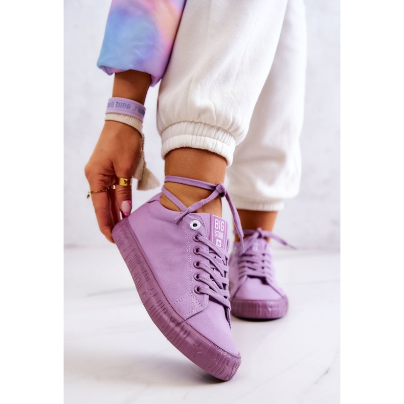 Låga sneakers dam Big Star JJ274416 Violet violett 1