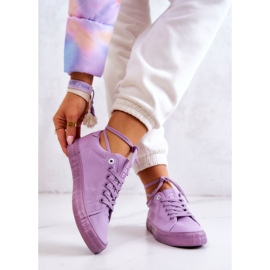 Låga sneakers dam Big Star JJ274416 Violet violett 2