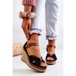 Damsandaler On Wedge Big Star JJ274937 Svart 2