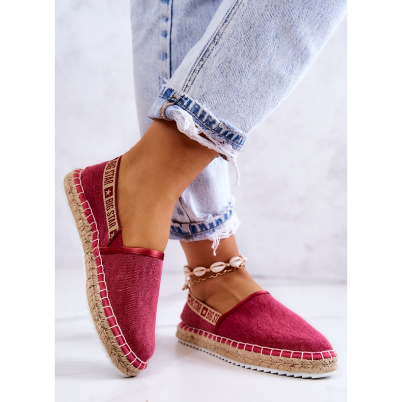 Slip-on espadrillor Big Star JJ274880 Mörk rosa 2