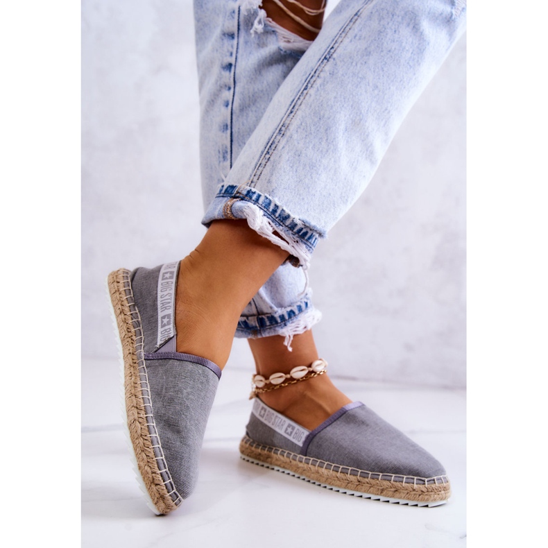 Slip-on espadrillor Big Star JJ274876 Grå 2
