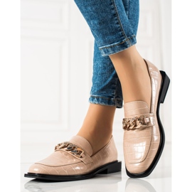 S. BARSKI Eleganta S.BARSKI mockasiner beige 1