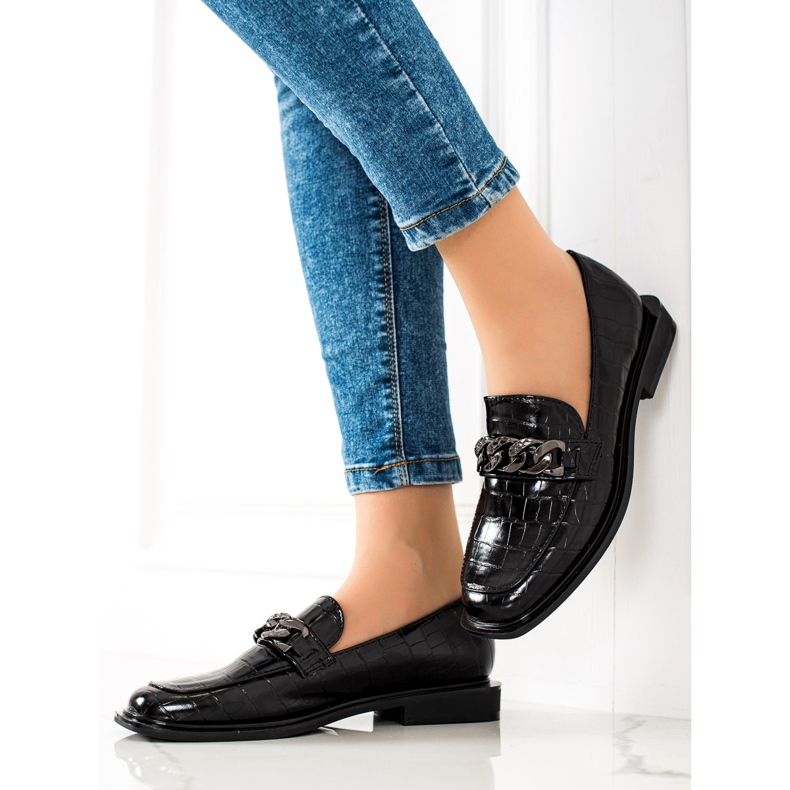 S. BARSKI Eleganta S.BARSKI mockasiner svart 1