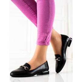 Loafers på Sergio Leones platta klackar svart 2