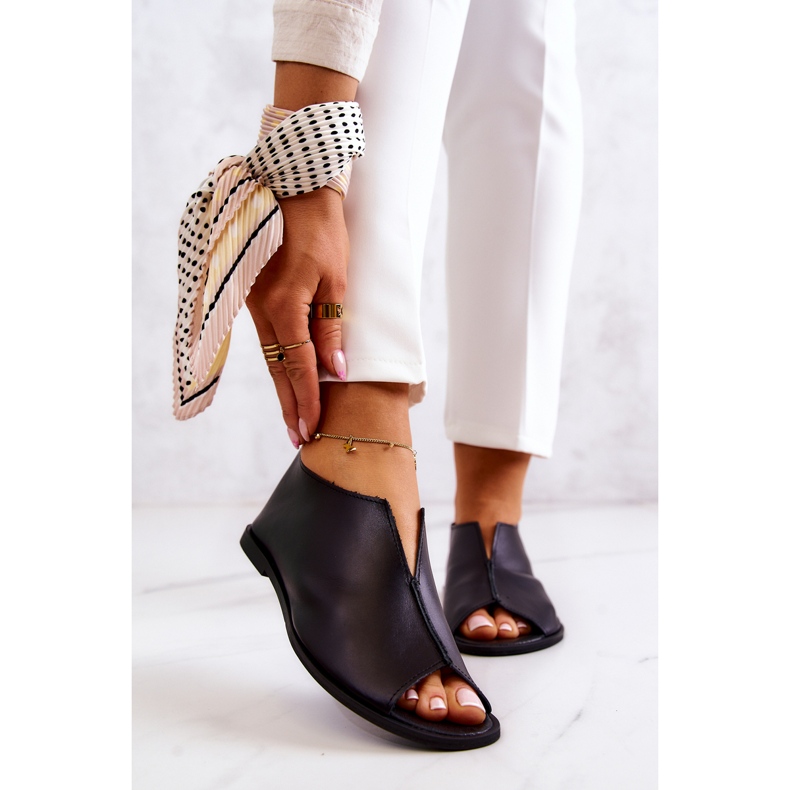 Läderskor med dragkedja Nicole 2718/001 Svart 1