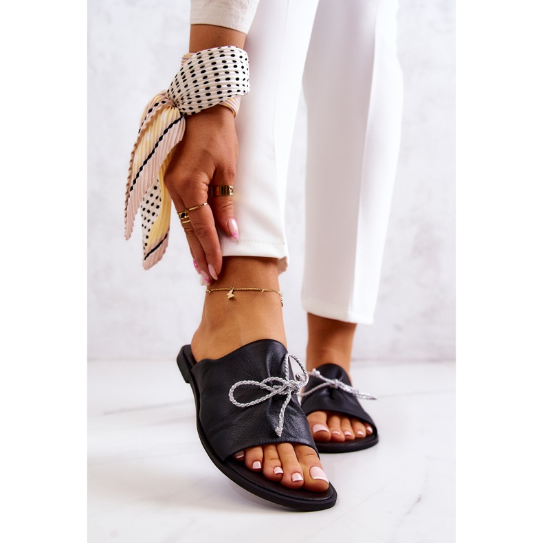 Lädertofflor dam Nicole 2659/001 Svart 1