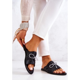 Lädertofflor dam Nicole 2659/001 Svart 2