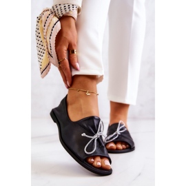 Läder Ballerinas dam Nicole 2660/001 Svart 1