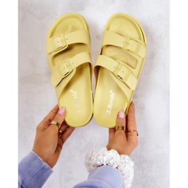 S.Barski Gula Corina gummitofflor med spänne 1