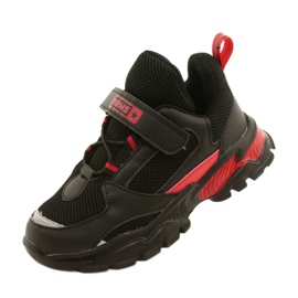 Sports Boys Boys 'Velcro News 22DZ32-4932 Czarne-Czerwone svart 4