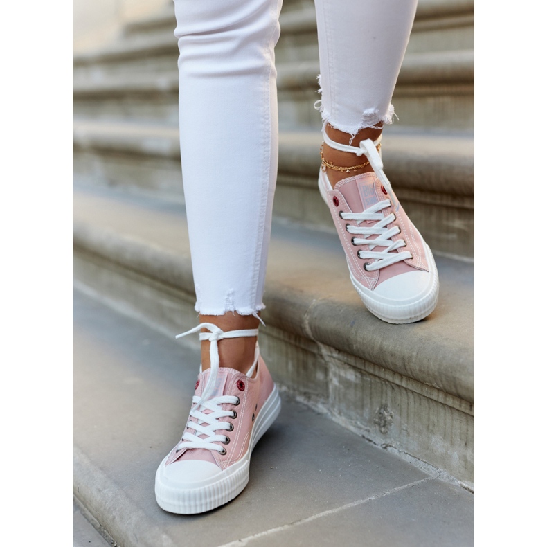 Låga sneakers för kvinnor Big Star JJ274385 Rosa 1