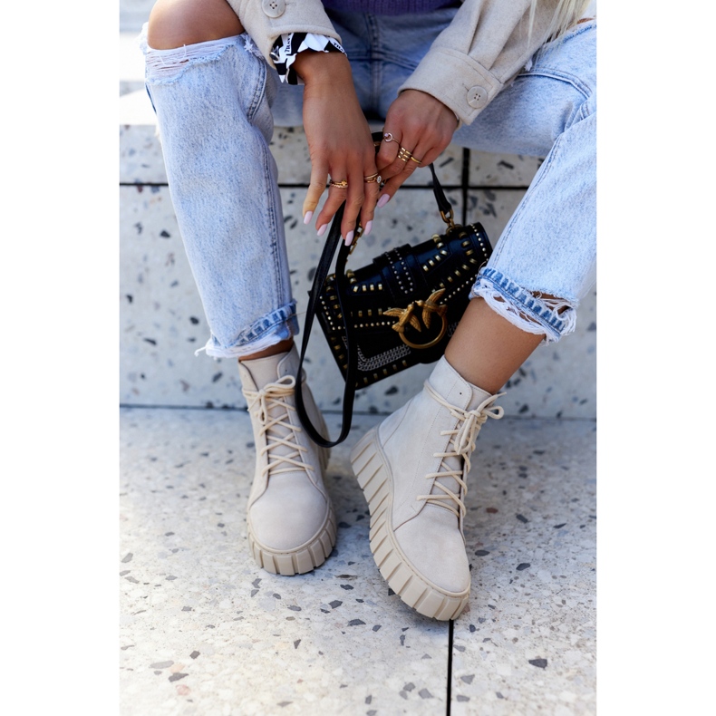 Lewski Shoes Mocka Plattstövlar Lewski Skor 3177 Ljus beige 1