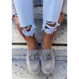 La.Fi Fashionabla mocka Loafers Ljusgrå Rayhan 1